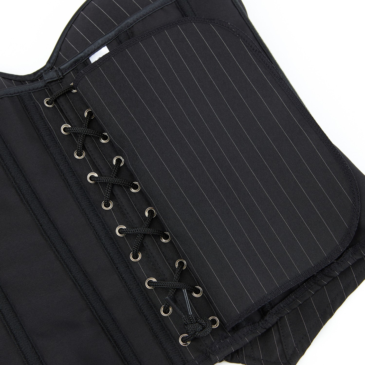 Striped Overbust Corset Fashion Lady Bra Bodices Corselet Zipper Bustier